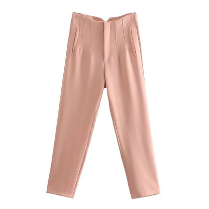 Tailored Pleat High Waist Pants (Pack of 2)