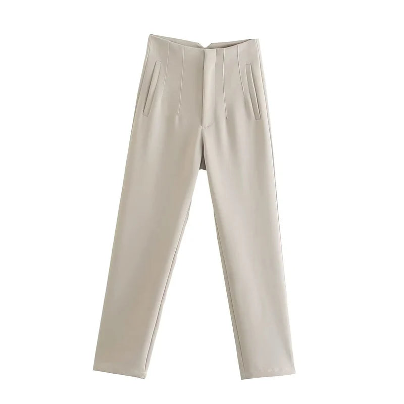 Tailored Pleat High Waist Pants (Pack of 2)