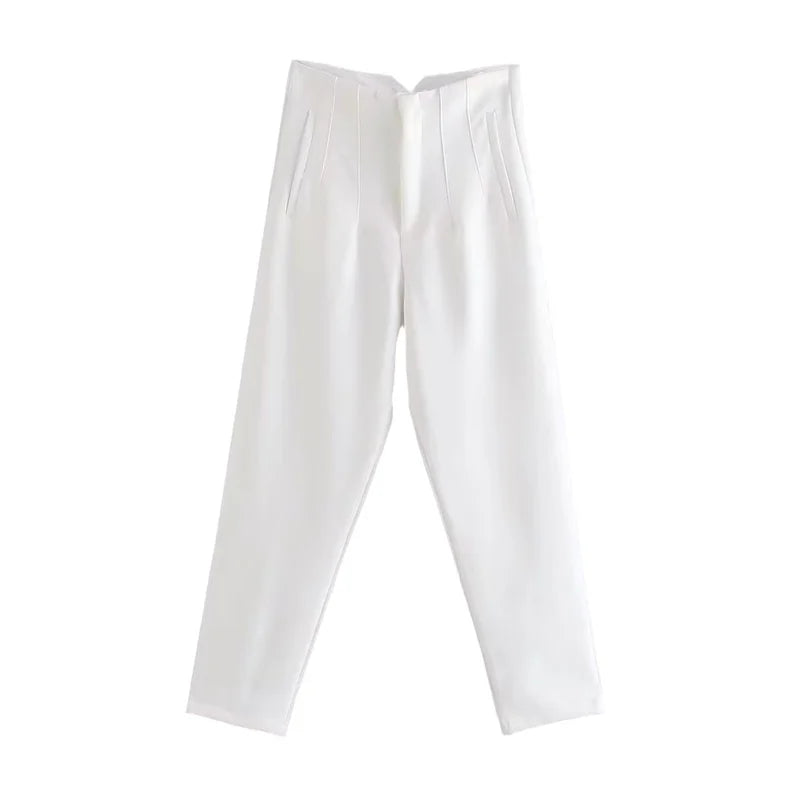 Tailored Pleat High Waist Pants (Pack of 2)